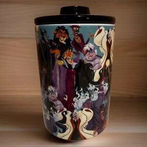 Disney Villains 8” Ceramic Canister Treat/Cookie Jar With Lid